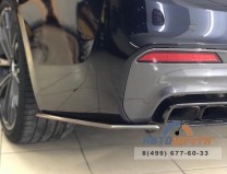 Накладки под задний бампер (Мини-лезвия ЧЕРНЫЙ ЛАК) BMW 5-series (G30)-9